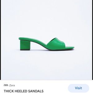 NWT Zara green mule heels. 7/2